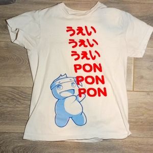 White pon pon T-shirt